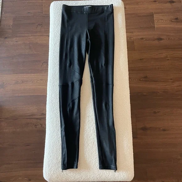 David Lerner Faux Leather Biker Leggings with Ankle Zip - Women’s Size S - Picture 4 of 13